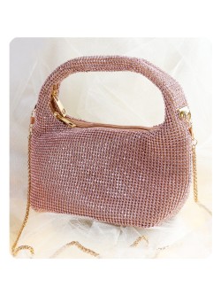 Borsetta Da Cerimonia Con Strass - Champagne