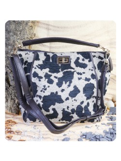 Borsa In Tessuto Tipo Shopper Maculata