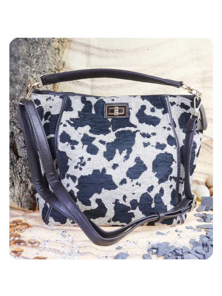 Borsa In Tessuto Tipo Shopper Maculata