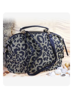 Borsa In Tessuto Tipo Valigia Maculata