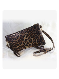 Pochette In Pelle Leopardata