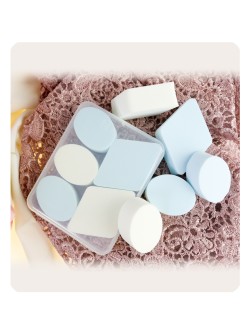 Set Spugnette per Makeup Azzurre E Bianche